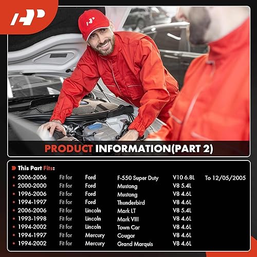 Miniatura 3 de A-Premium Compresor de aire acondicionado compatible con Ford F-150 F-250 F-350 Super Duty, Mustang & Lincoln Town Car y Mercury Cougar, 4.6L 5.4L