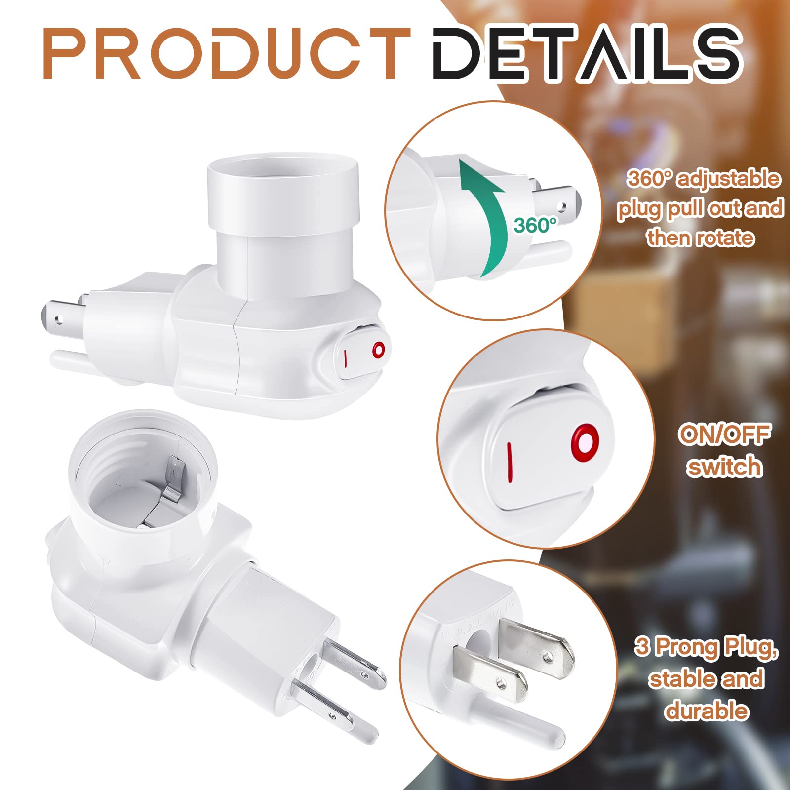 Snapklik.com : Light Socket, Plug In Light Socket, Outlet To Light ...