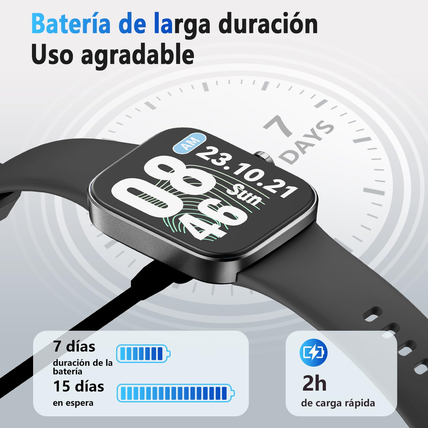 ASWEE Smartwatch, 1.85'' Schermo Orologio Smartwatch Uomo Donna con Chiamata e Risposta Vivavoce, Smart Watch con Contapassi, Cardiofrequenzimetro da Polso, 200+ modalità Sportive per Android iOS