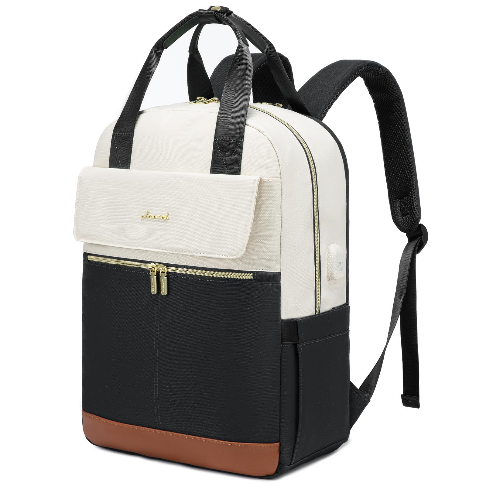 LOVEVOOK Rucksack Damen, 15,6 Zoll Laptop Schulrucksack Teenager Mädchen mit Laptopfach, Wasserdicht Cityrucksack Reiserucksack Tagesrucksäcke, Elegant Travel Backpack für Schule Reise Arbeit