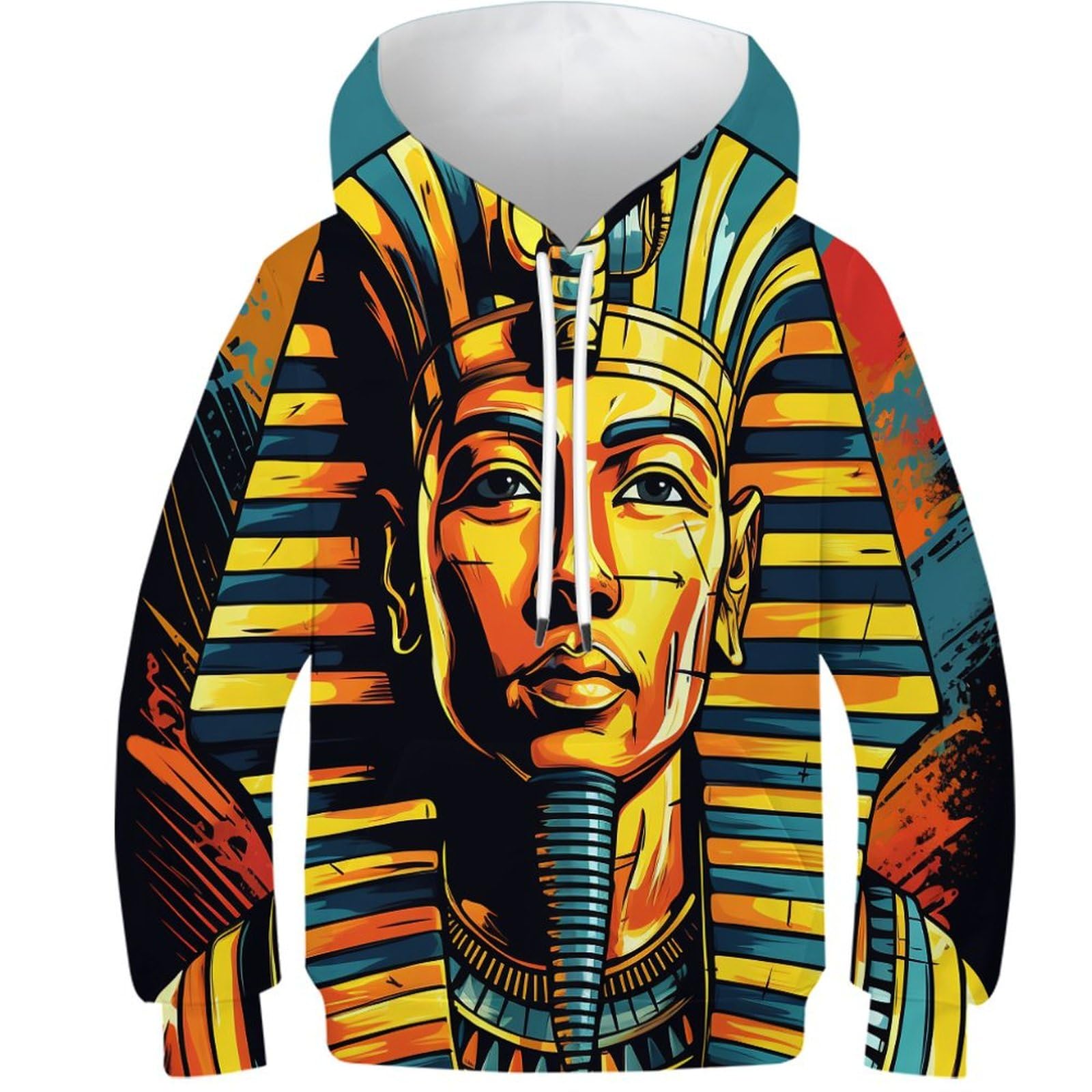 Sweat Le Pharaon impression 3D pull à capuche long pour ado - 8