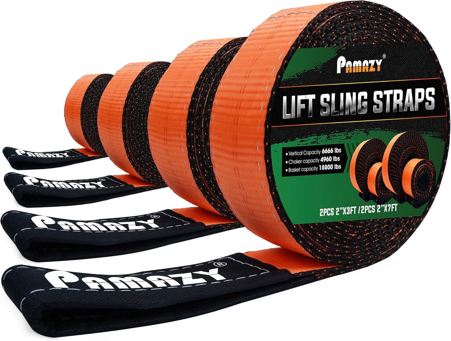 PAMAZY 4-Piece Lift Sling Set