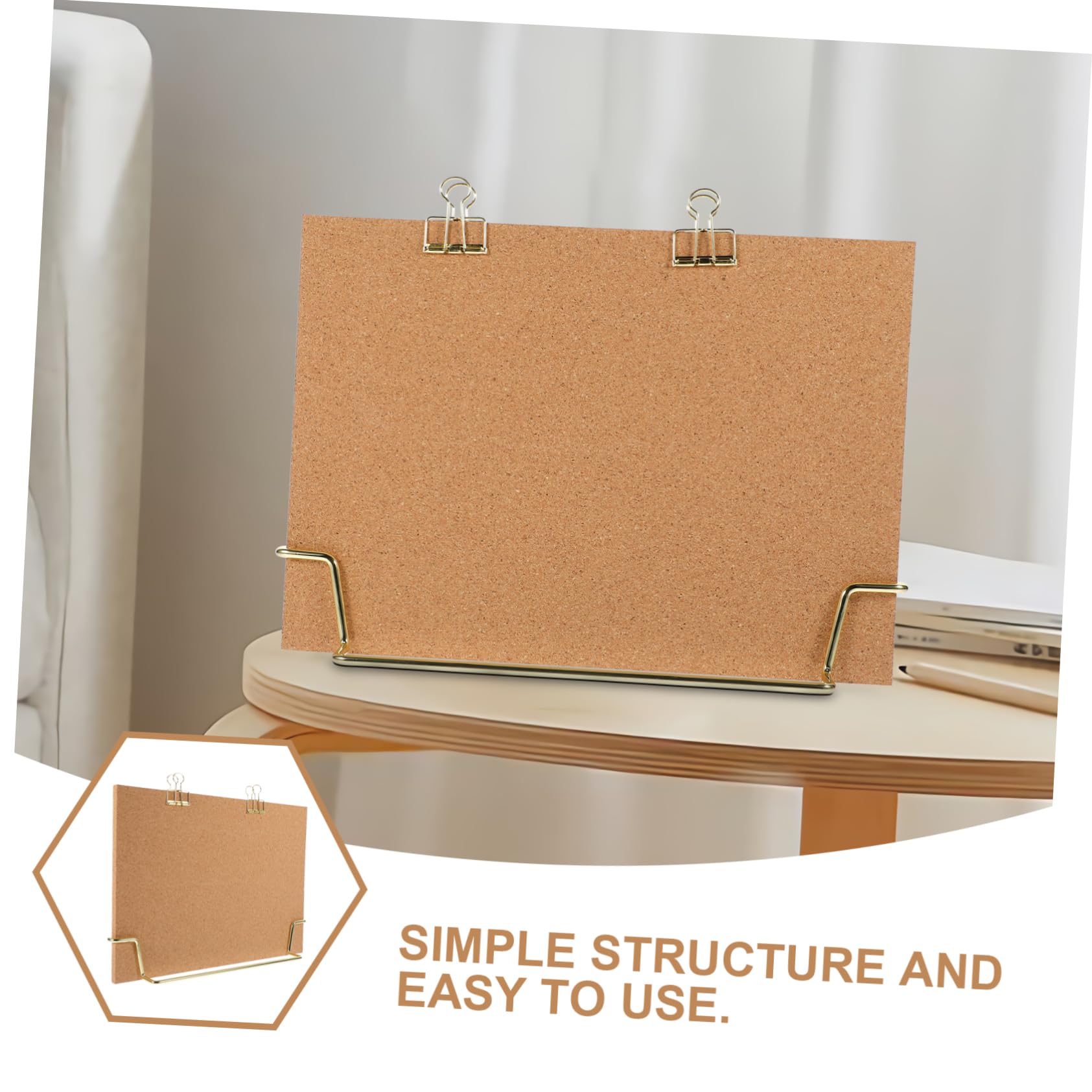 Lavagna di Sughero da Scrivania Bianca, Memo Board Compatta | Appendere, Durata Prolungata, Design Semplice e Pratico, per Appunti e Display in Ufficio