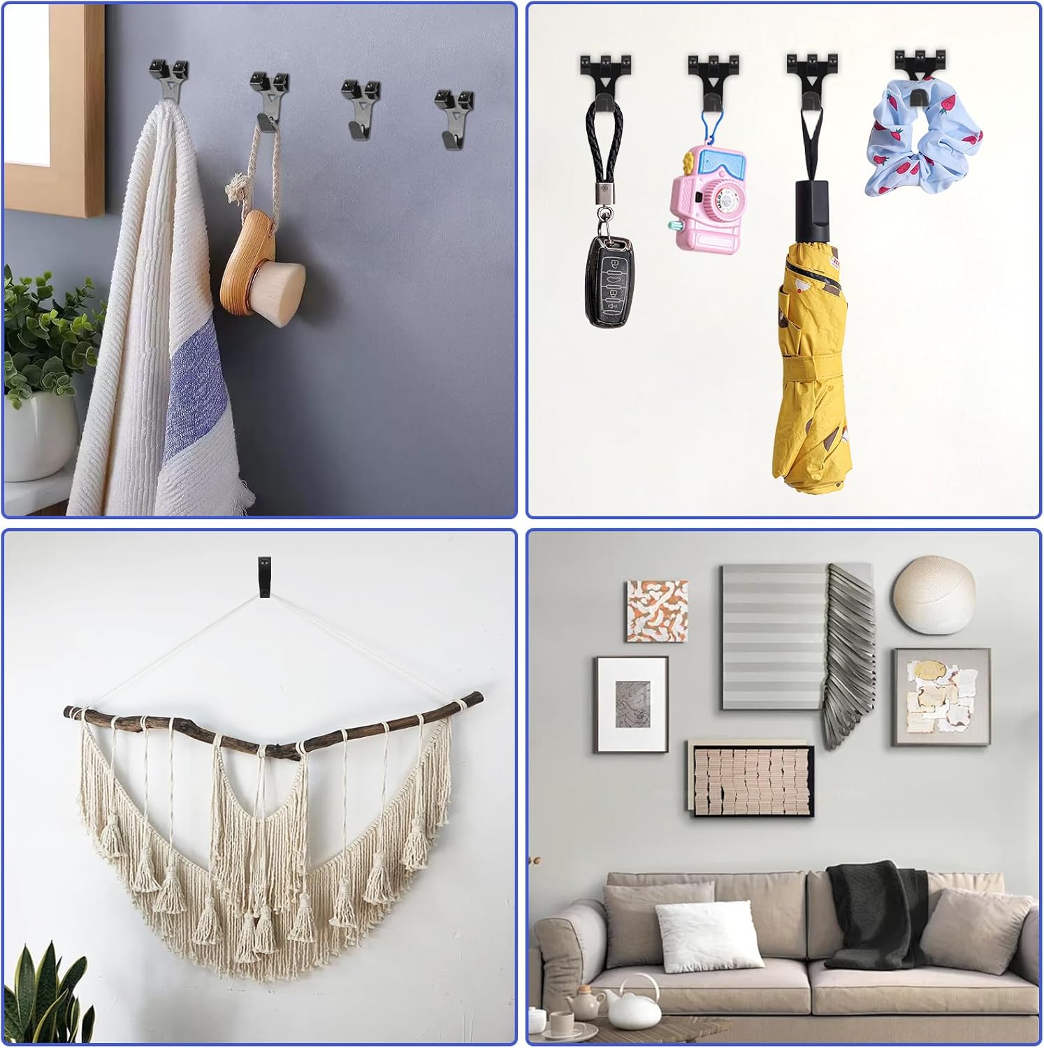 330PCS Picture Hangers Kit, Wall Hangers with Hooks, Sawtooth and Hardware Nails, Picture Hooks for Frame, Painting, Artwork, Photo, Wall Mounting (Black)
