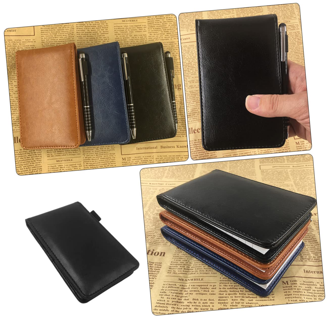 10 Pièces carnet prise de note cahier de note calepin de the cahier journal d'affaires Noir pour bloc-s de bureau planificateur d'horaire Papier Black