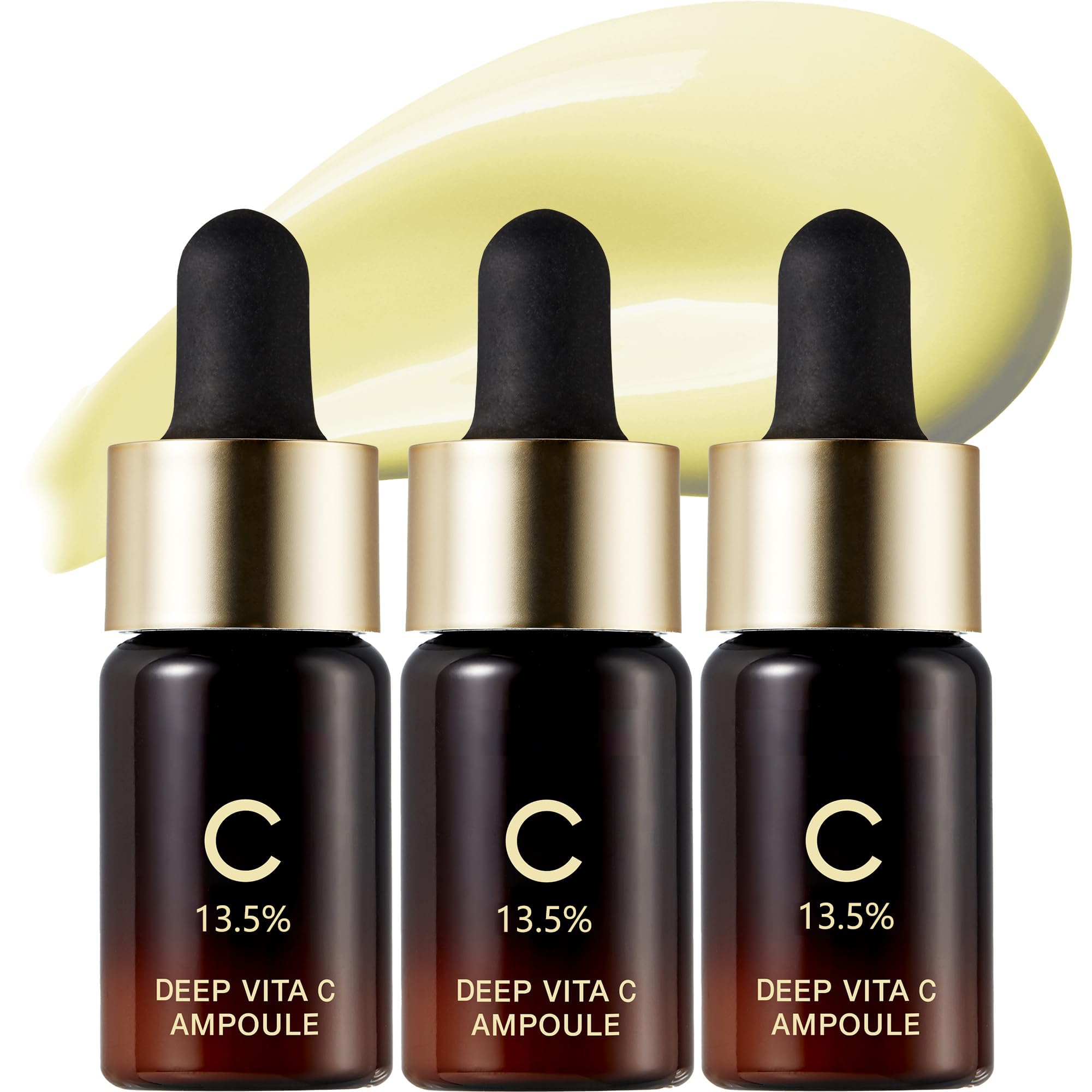 KASTWAVEDeep Vita C Serum 2.0, 13.5% Pure Vitamin C Reduce the Appearance of Hyperpigmentation, Dark Spots, Blemishes, Korean Skincare (30ml * 3 Bottles)