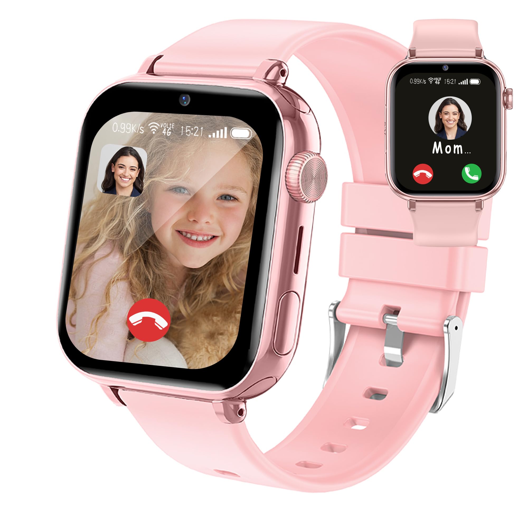 Kinder Smart Watch 4G mit GPS, Videoanruf, SOS, Geschenk für Mädchen Junge