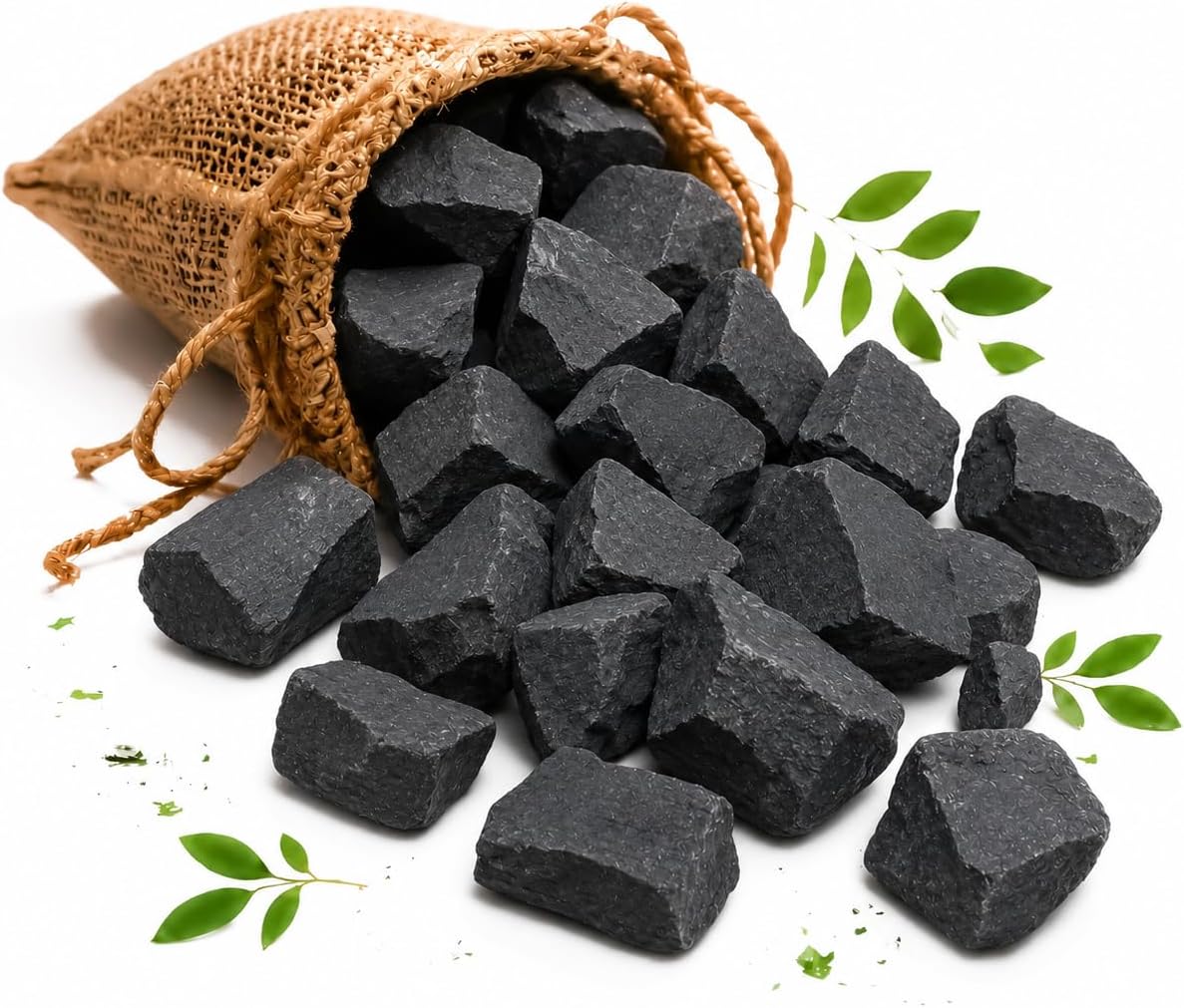 1LB Black Agate Rough Bulk Natural Stone Raw Gemstones Rocks Gifts | Cabbing Polishing Mining Chakra Balancing Meditation Reiki Healing Crystals Feng Shui Spirituals Good Luck Home Office Décor