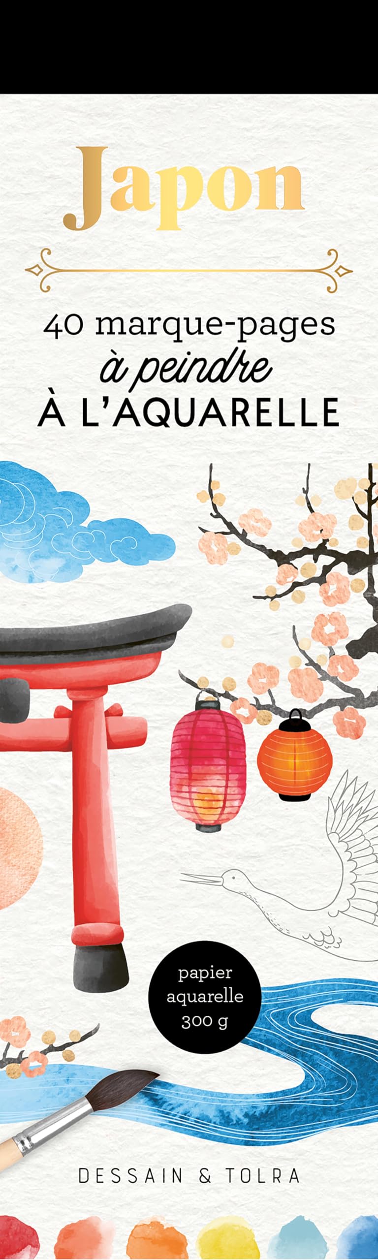 Japon - 40 marque-pages à peindre à l'aquarelle