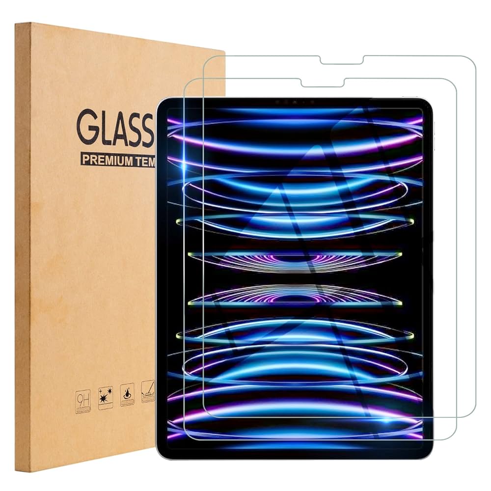 JETech Screen Protector for iPad Pro 12.9 Inch 2022/2021/2020/2018 (6th/5th/4th/3rd) Model, Face ID Compatible, 9H Tempered Glass Film, 1-Pack