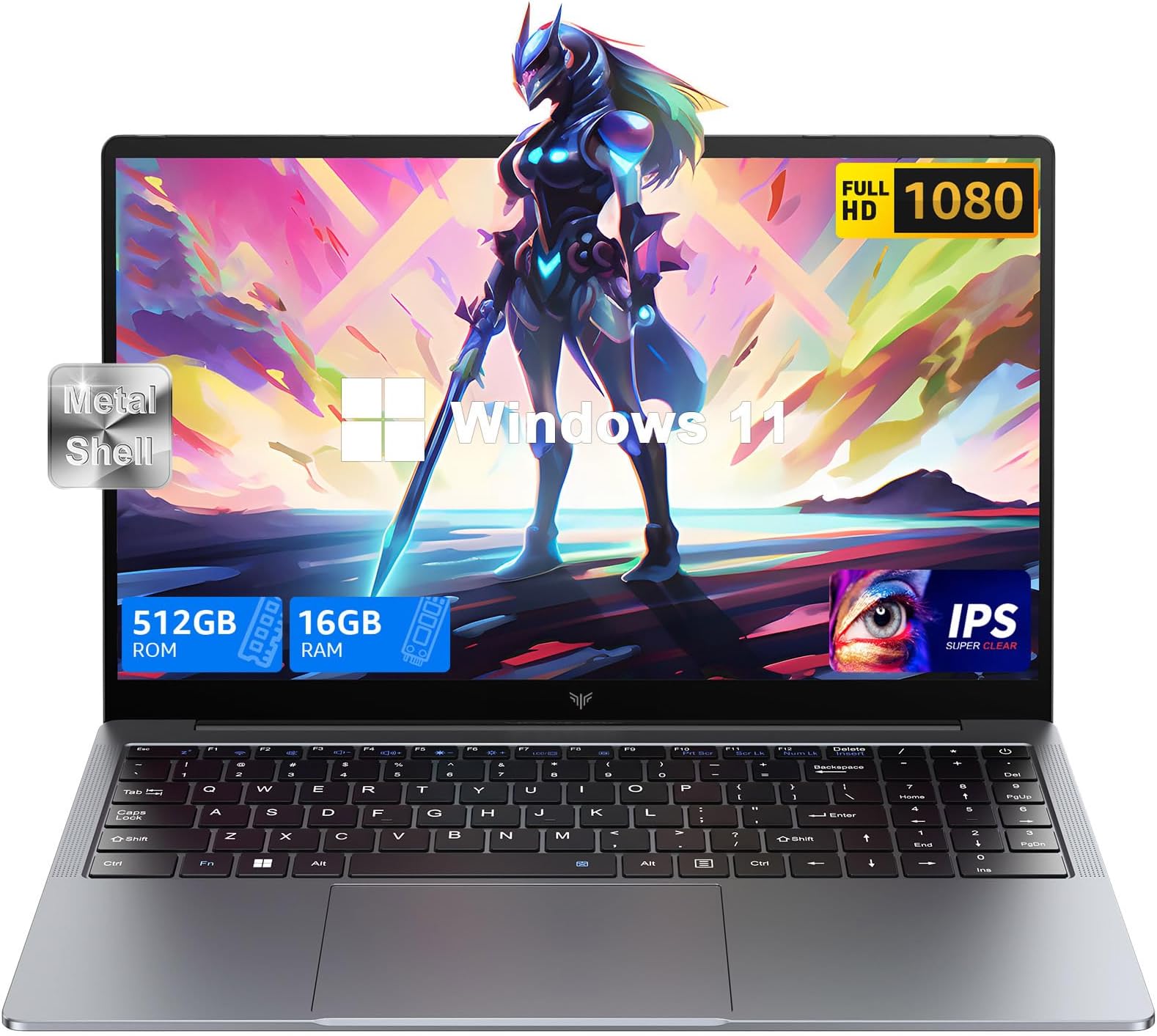 Laptop, 2025 Laptop with Intel Quad-Core Processor(Up to 3.6GHz), 16GB DDR4 512GB SSD Laptop Computer, Windows 11 Laptop, 15.6" IPS 1080P, Metal Shell, USB3.2, Long Battery Life