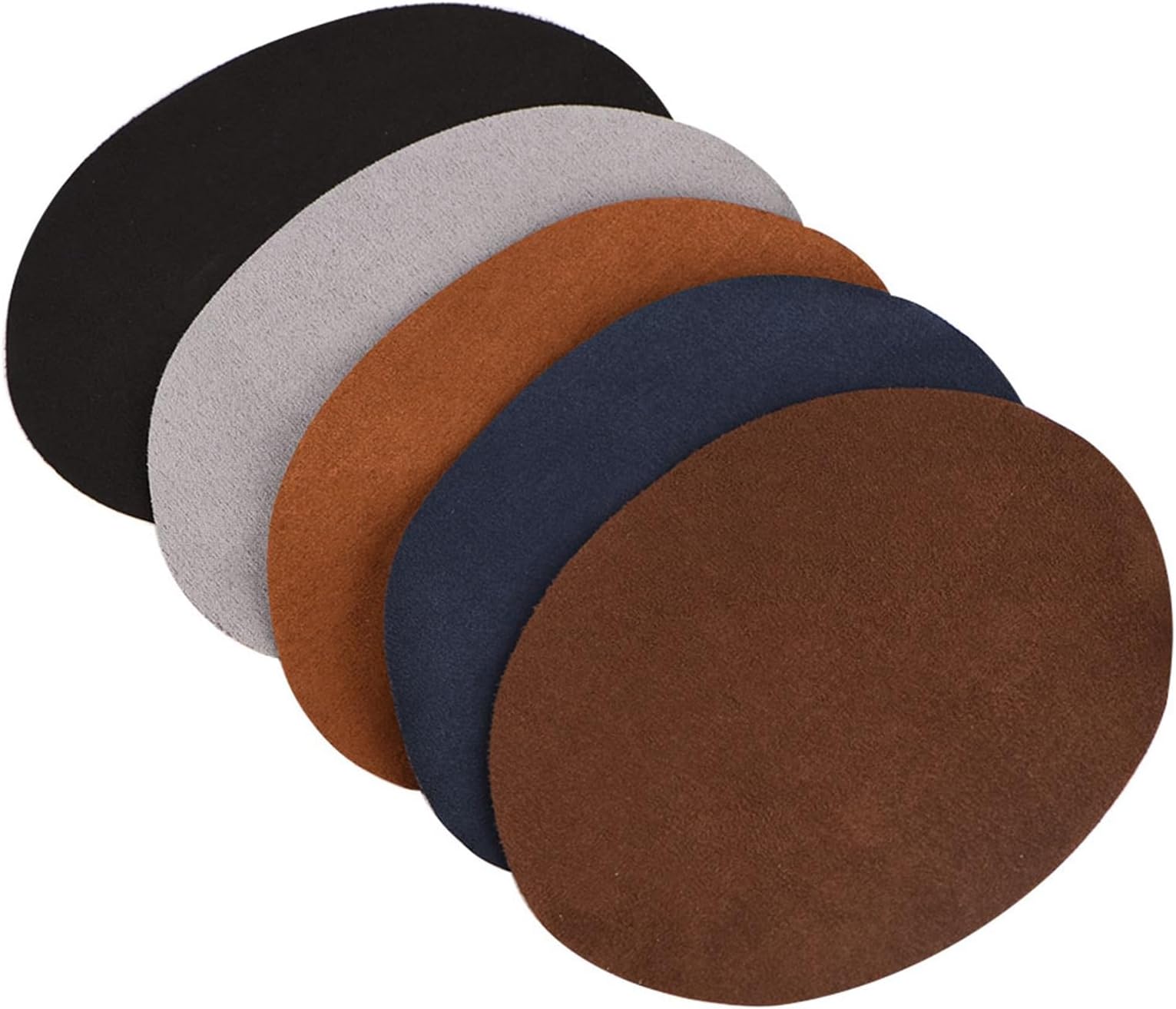 Elbow Patches for Wool Jumpers, 10pcs Iron-on Patches, PU Leather Elbow Patches, Oval Shape Repair Patches Sewing Elbow Knee Patches Clothing Accessories, 9.6 X12.8cm