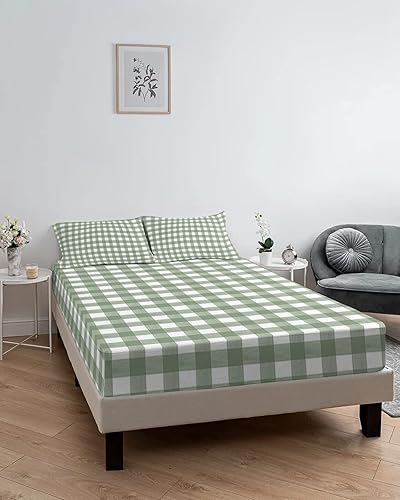 Juego de sábanas bajeras de tamaño individual, juego de sábanas y fundas de almohada, 1 colcha elástica de bolsillo profundo para colchón de 16