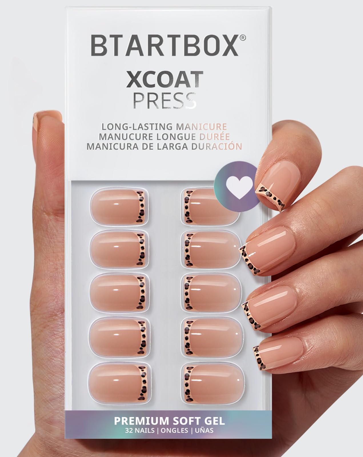 BTArtbox Press On Nails - 32pcs Almond French Tips -28 BTArtbox Press On Nails - 32pcs Almond French Tips -28