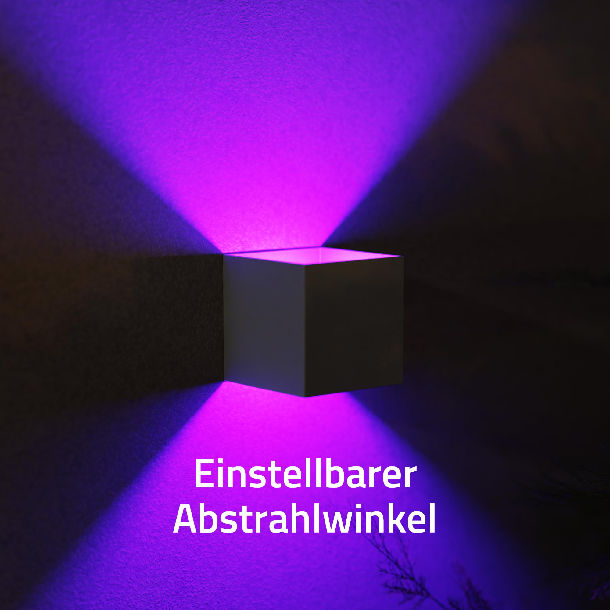 Hombli Smart LED Wandleuchte für innen und außen - dimmbarer Lichtwürfel modern, Abstrahlwinkel einstellbar, WiFi-, Bluetoothfähig, RGB, CCT - Grau | App-Steuerung, innen und außen, dimmbarer Lichtwürfel modern, Bluetoothfähig, niederländische Marke für d