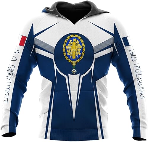 Miniatura 7 de Vybonz - Camisa personalizada de Francia para hombres y mujeres, Torre Eiffel París, camiseta con capucha de Francia, ropa de fútbol con bandera