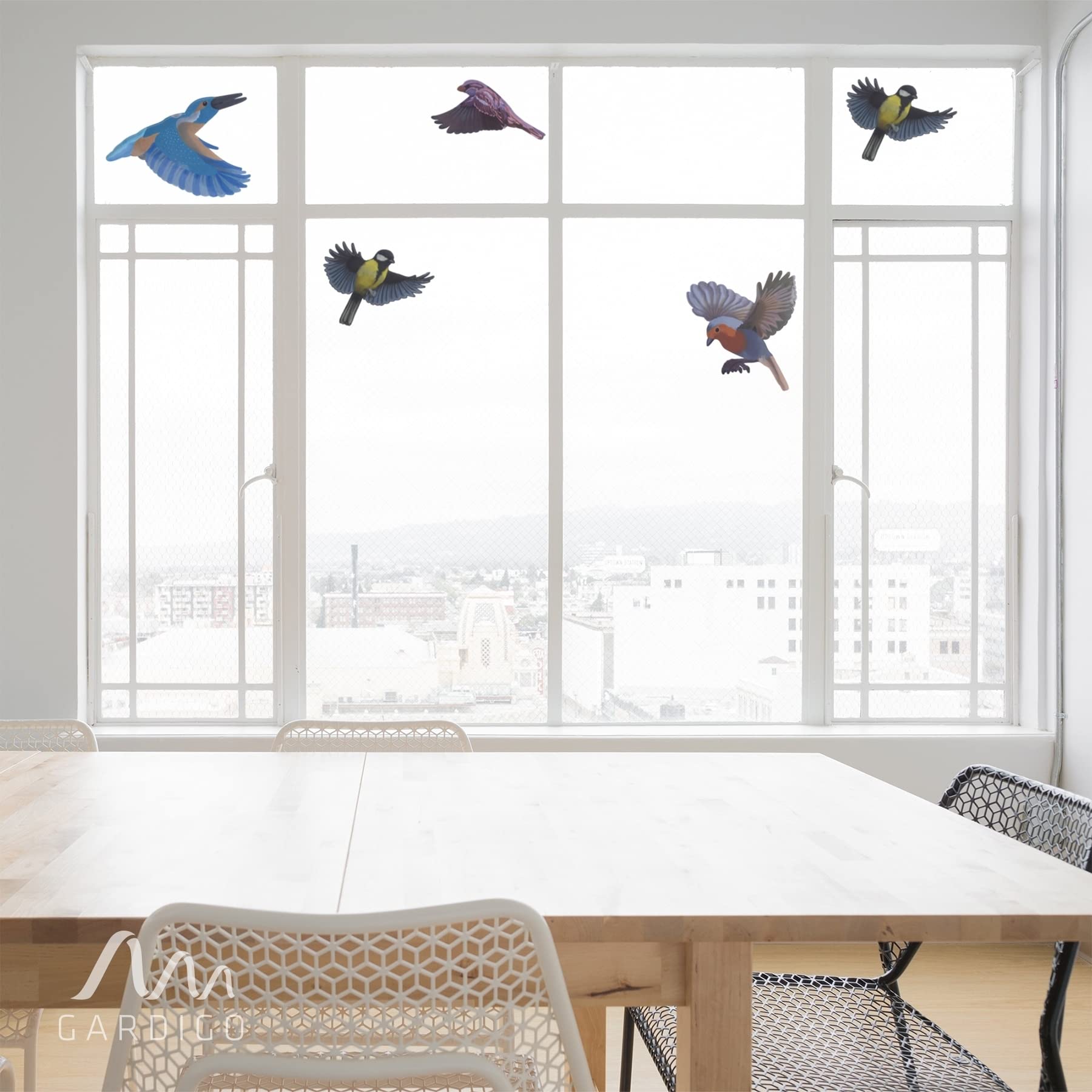 Adesivi Anti Collisione Uccelli Gardigo - Pellicola Per Vetri Finestre, 5 Pezzi Per Proteggere Gli Uccelli - Foto 11