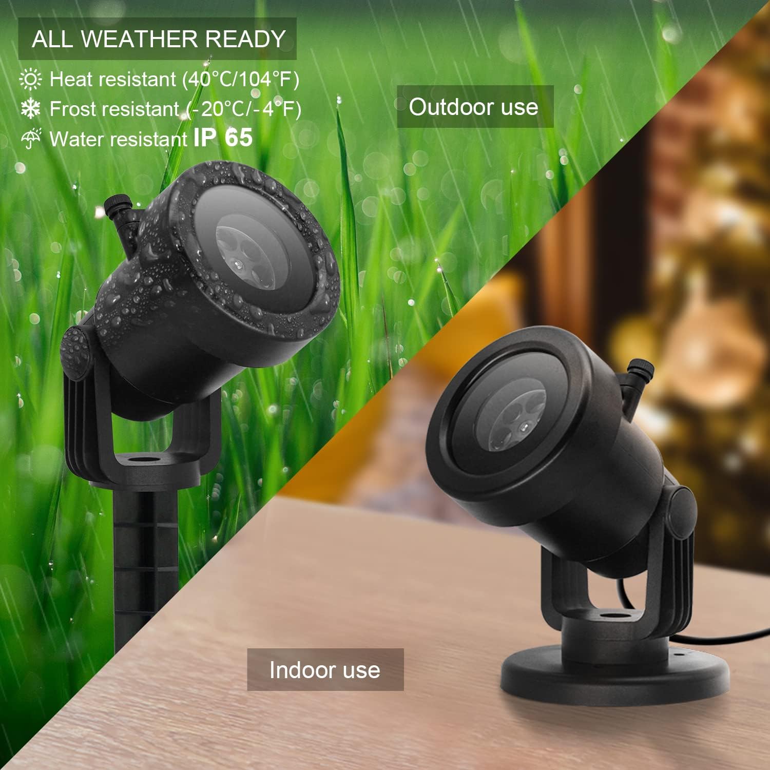 LED Projector Lights, Easter Decorations Outdoor&Indoor Rotatable Lamp, Halloween Snowflake Projector with 12 Themes, Waterproof Landscape Decorative Lighting Garden Party New Year Xmas