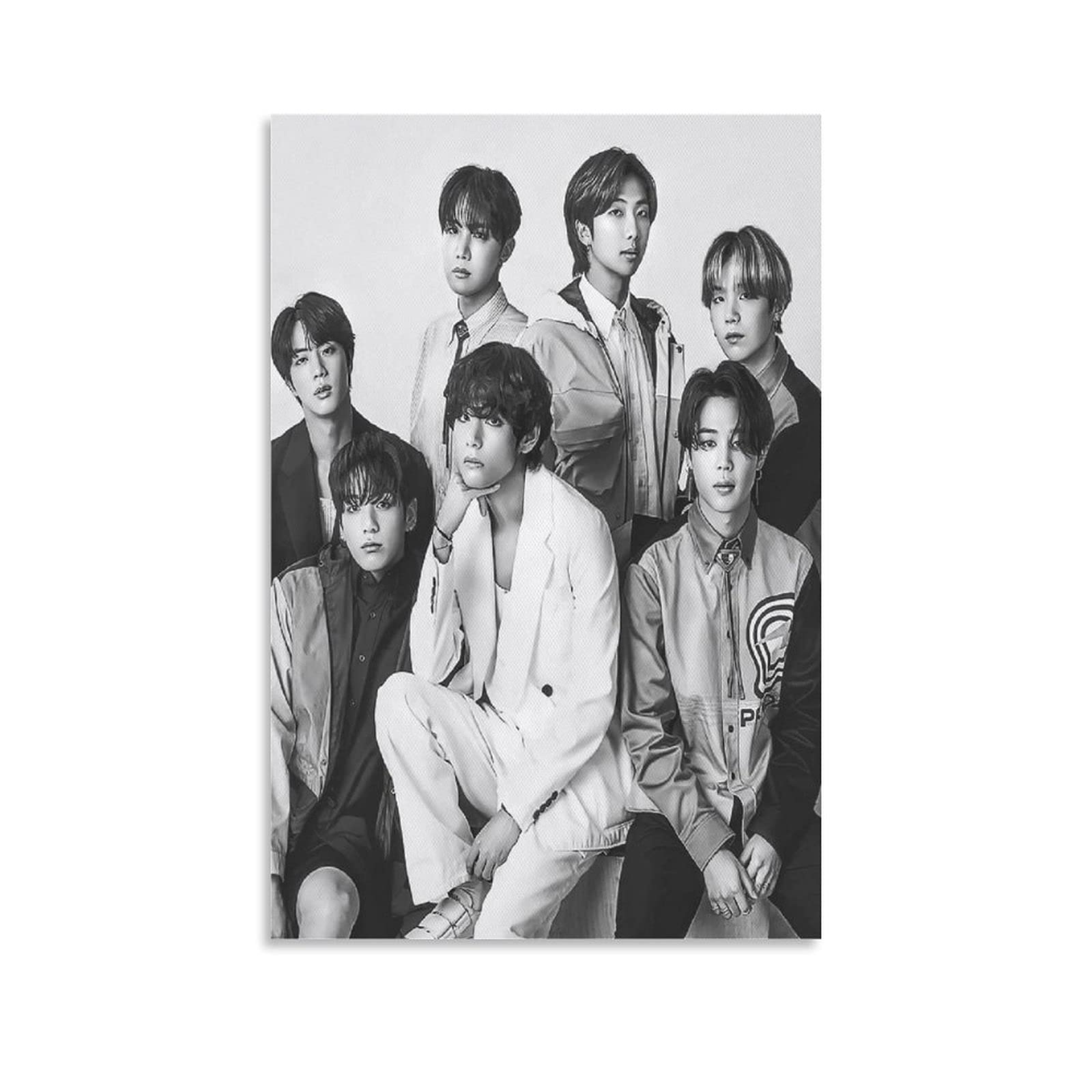 Bts Black & White Canvas Art Print Poster 30x45cm : Amazon.de