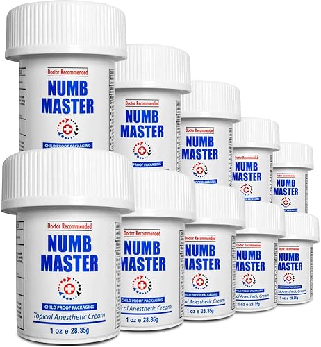 Miniatura 1 de Numb Master 5% Lidocaína Topical Numbing Cream, máxima fuerza de larga duración alivio del dolor, rápida acción Topical Anestésico Crema con Aloe