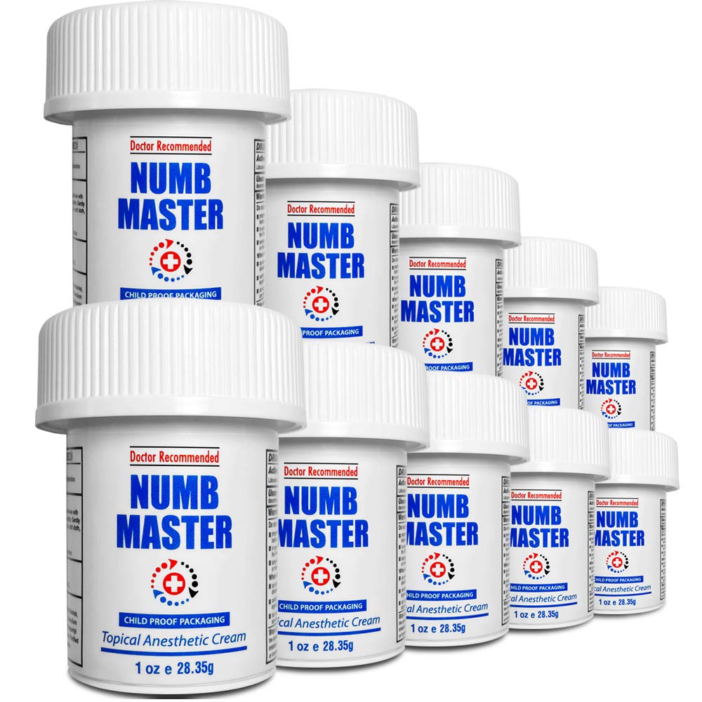 Buy Numb Master 10 Pack 5 Lidocaine Topical Numbing Cream, Maximum Strength LongLasting Pain