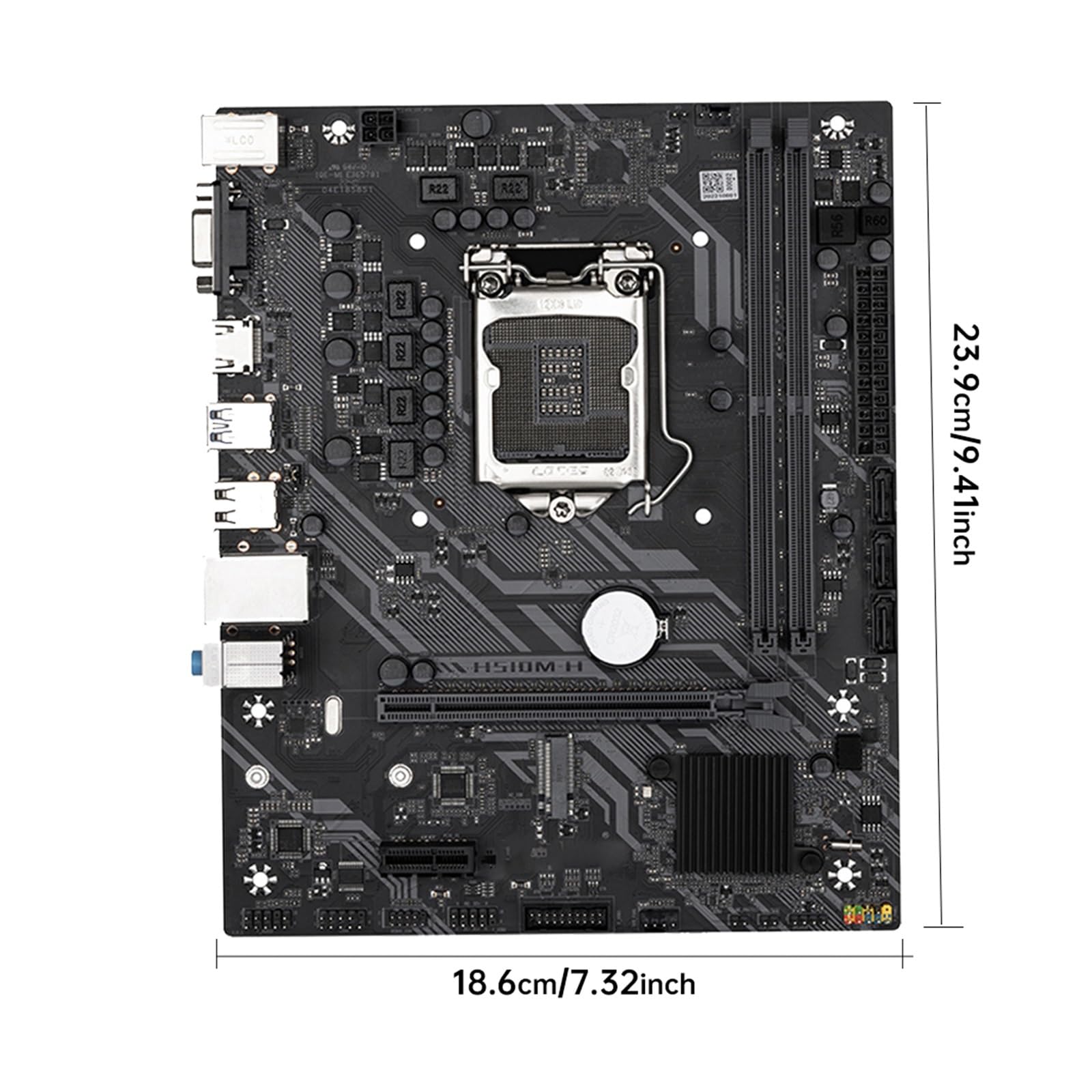 Carte mère gaming Fit For SOYO H510M-H MATX Intel h510m DDR4 M.2 HDMI VGA SATA3.0 NVME USB 3. Gen1 Support 10/11 Gen LGA 1200 CPU pour PC de bureau