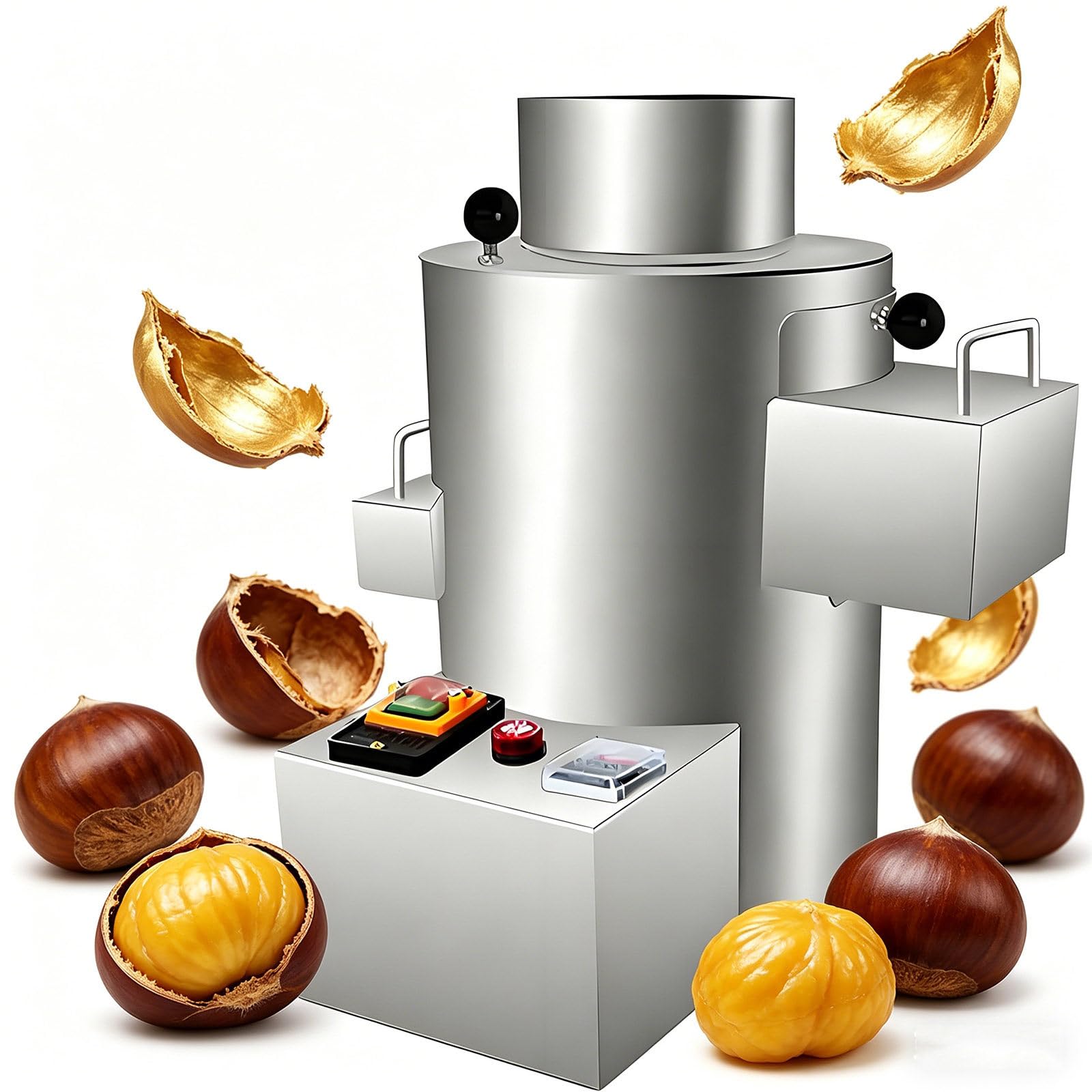 YXYLJOZ Automatic Chestnut Sheller Machine,Electric Chestnut Cracker, for Home Kitchen or Small Business - Dual-Power – AC or 12V Battery