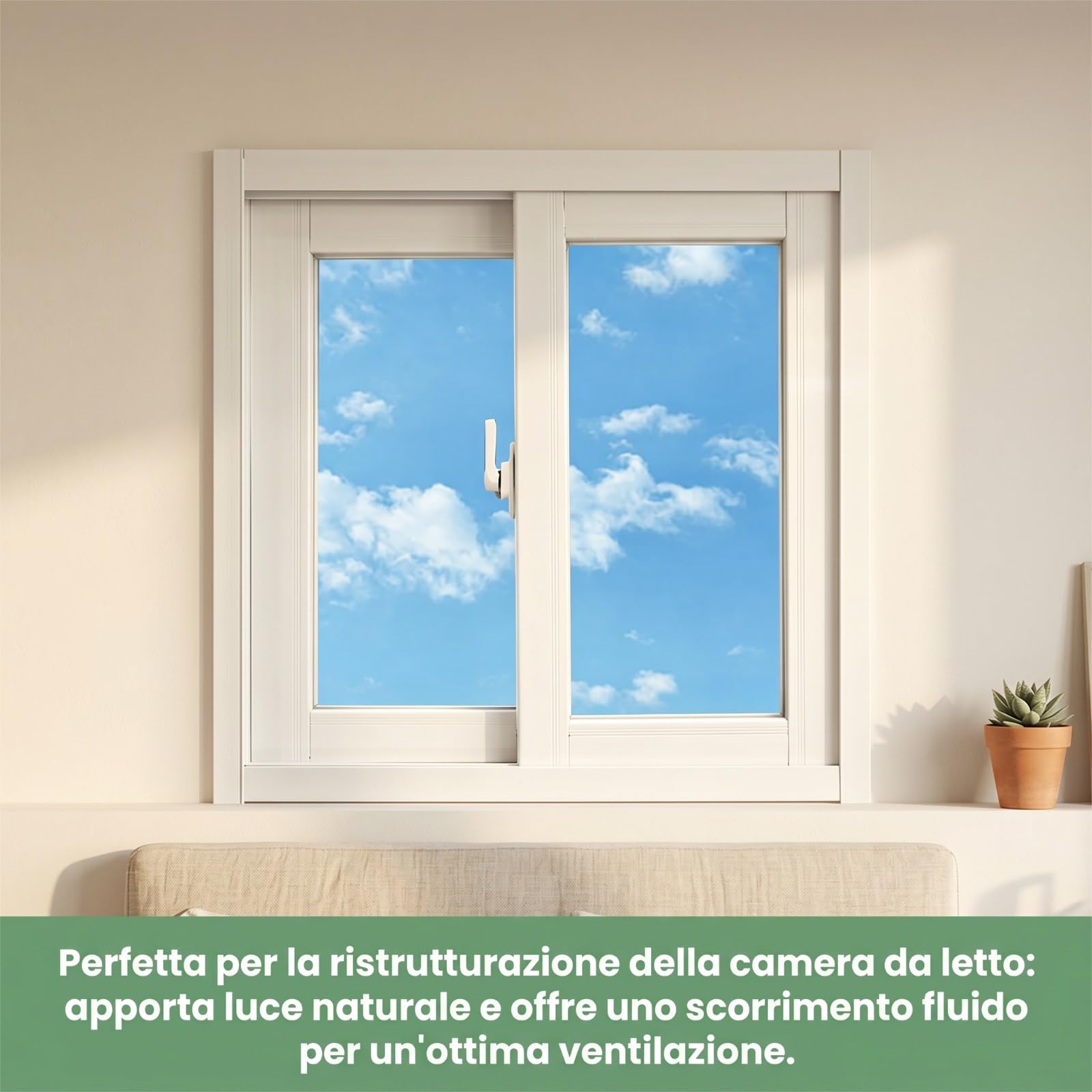 Finestra personalizzata, 12-59in，finestra scorrevole in PVC con vetro 5mm trasparente/smerigliato, doppio vetro opzionale, modello bianco di ricambio per bagno,cucine e altre stanze.