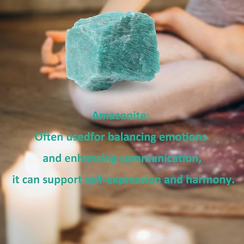 Miniatura 4 de XIANNVXI Cristal de amazonita de 2.5 pulgadas, cristales grandes en bruto, naturales en bruto, piedras preciosas a granel para curación de reiki,