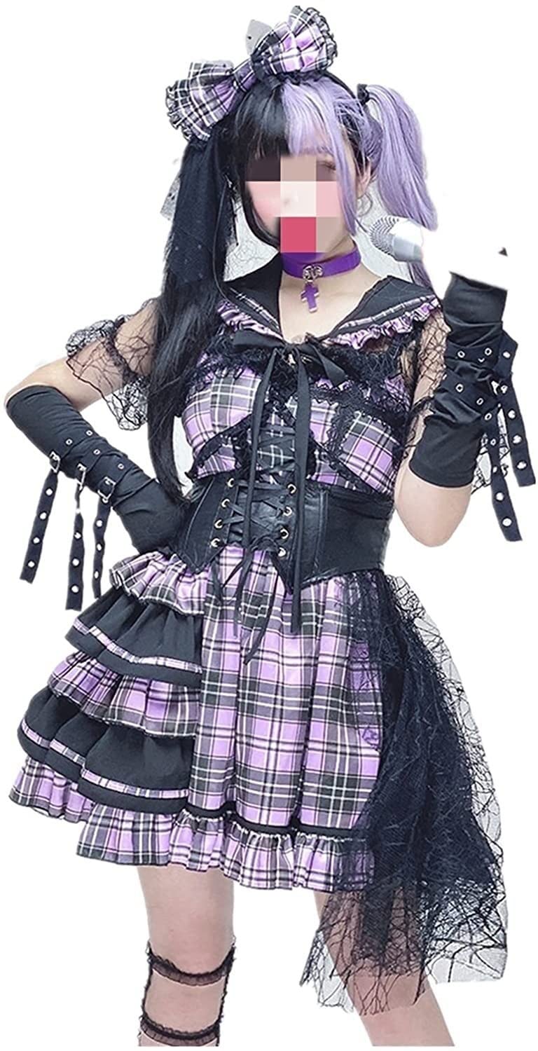 Robe Lolita Gothique de haute qualité : nœud papillon JK et finitions victoriennes M
