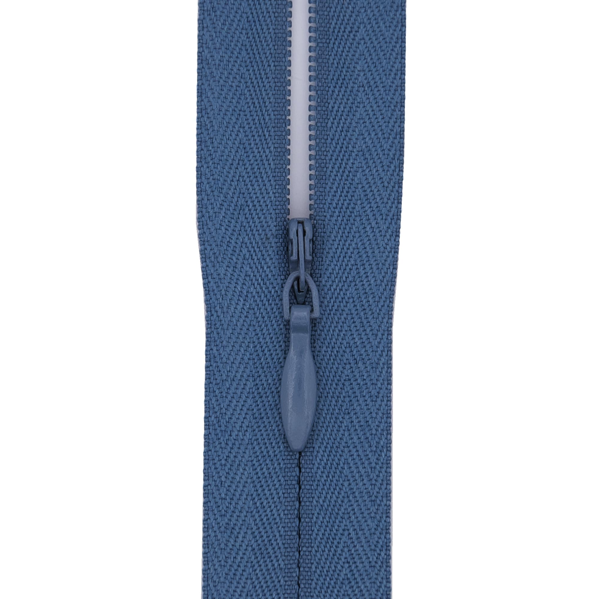 #3 Woven Tape Invisible Zip (Close End), 9 inch (23cm) for Skirts, Dress Side-Seams & Small Lumbar Cushions - Professional Nylon Coil Zips for Sewing & Dressmaking - 1 Zip (Slate Blue)
