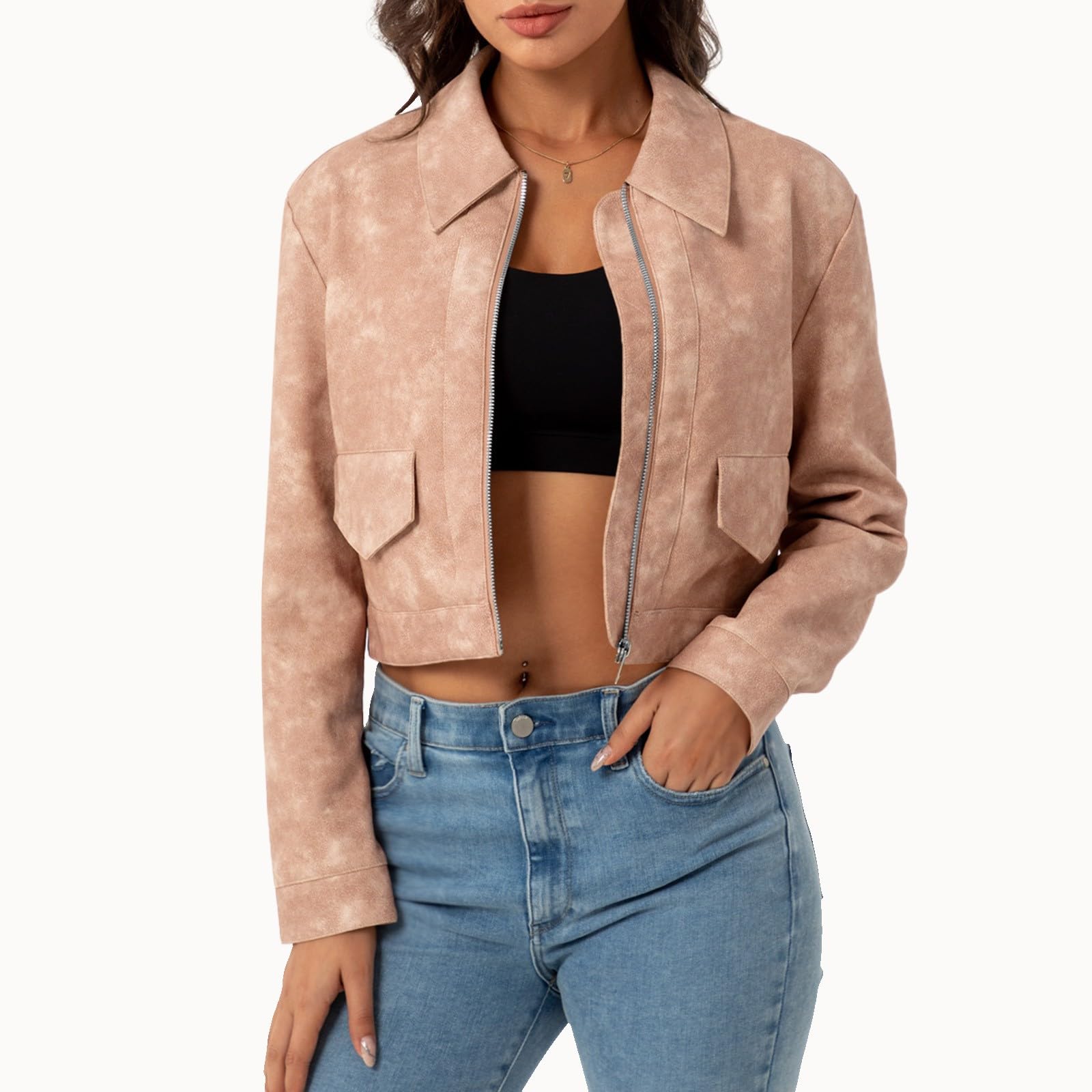 Générique Cappotti Donna 2027 Pelle Autunno Transizione Giacca Impermeabile Antivento Leggero con Cappuccio (White, L)