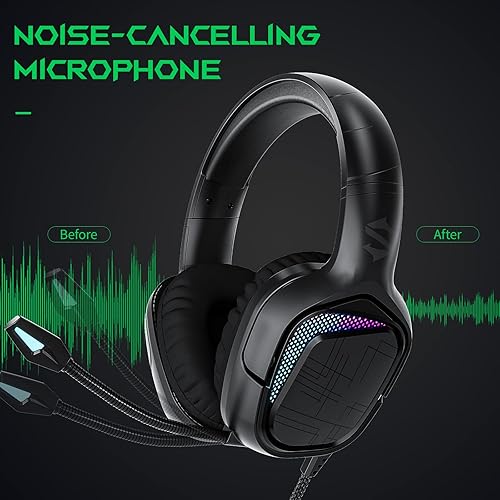 Miniatura 4 de Black Shark Auriculares con cable, micrófono ultra claro y flexible en la oreja, controladores dinámicos de 1.969 in, graves profundos en línea,