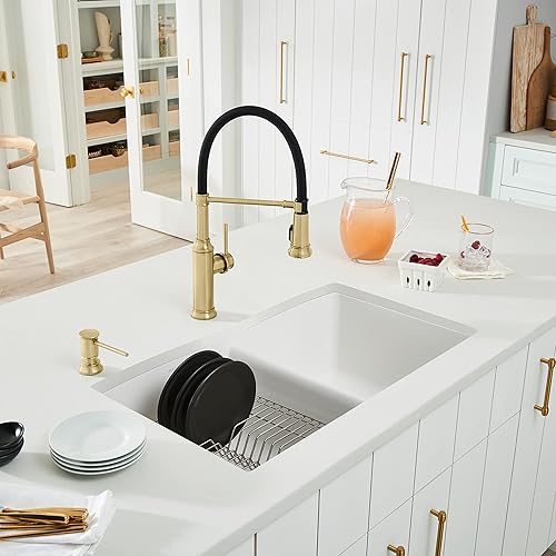 Miniatura 2 de BLANCO 440185 Diamond Silgranit 5050 - Fregadero de cocina con doble tazón, 32 pulgadas, color blanco