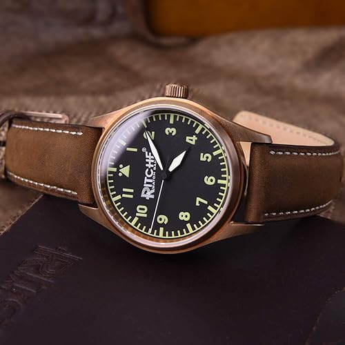 Miniatura 2 de Ritche - Correa de reloj de cuero de liberación rápida, 18, 19, 20, 21, 22, 23 y 24mm