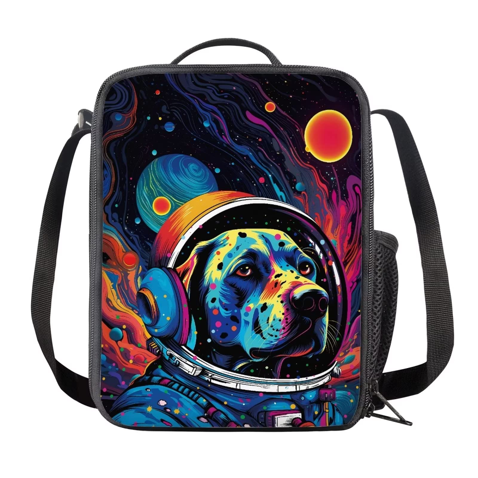 SannovoGalaxy Spot Dog Insulated Lunch Bag for Kids, Boys Girls Durable Keep Food Warm Lunch Bag Lightweight Crossbody Bag for Travel School Picnic, Blue