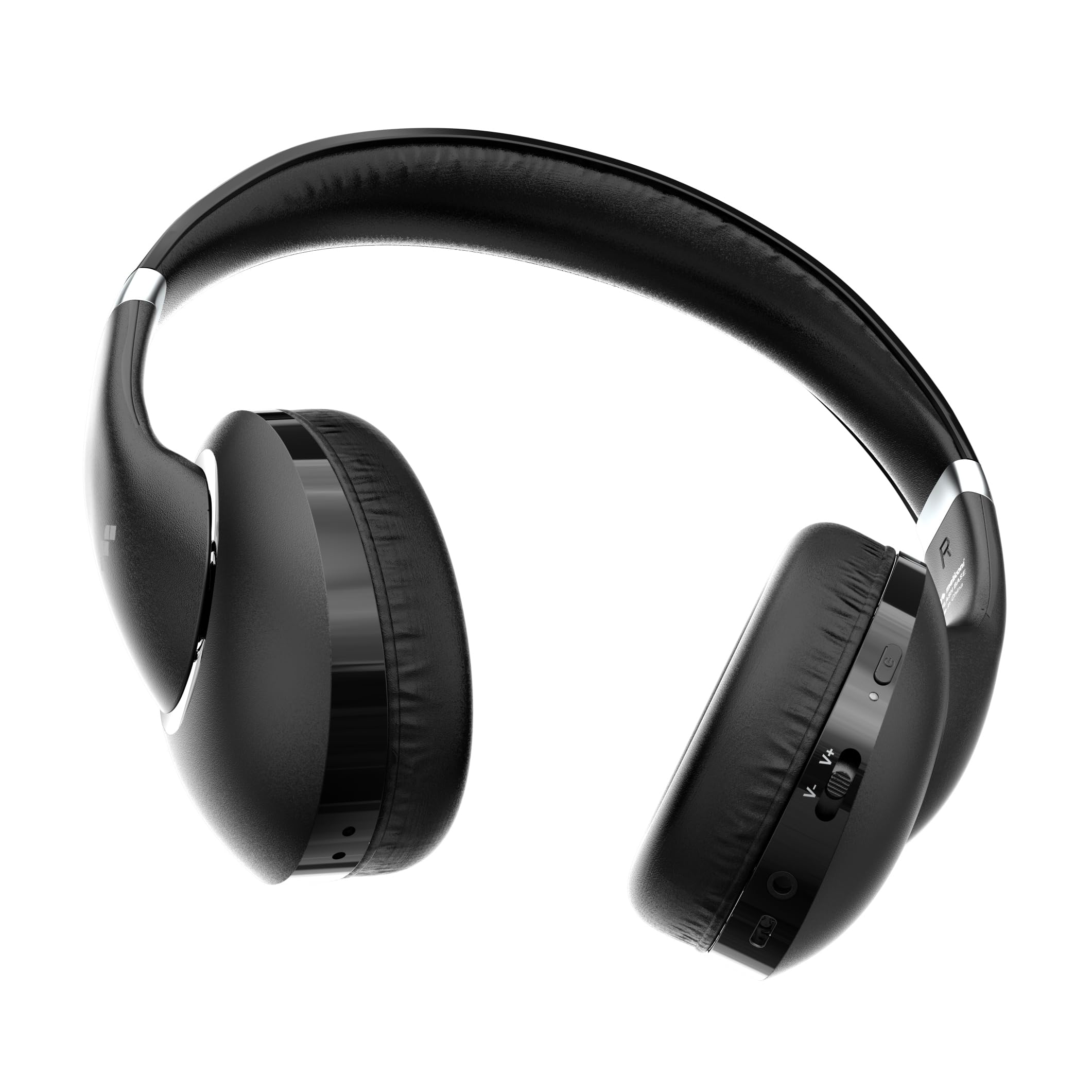 Meliconi Flash Base, Cuffie Tv Wireless Bluetooth 5.3 e 75hr di Autonomia | Cancellazione Rumore, con Base di Ricarica, Multipoint Connection, Portata 10 mt, Utilizzabili Anche con Cavo AUX