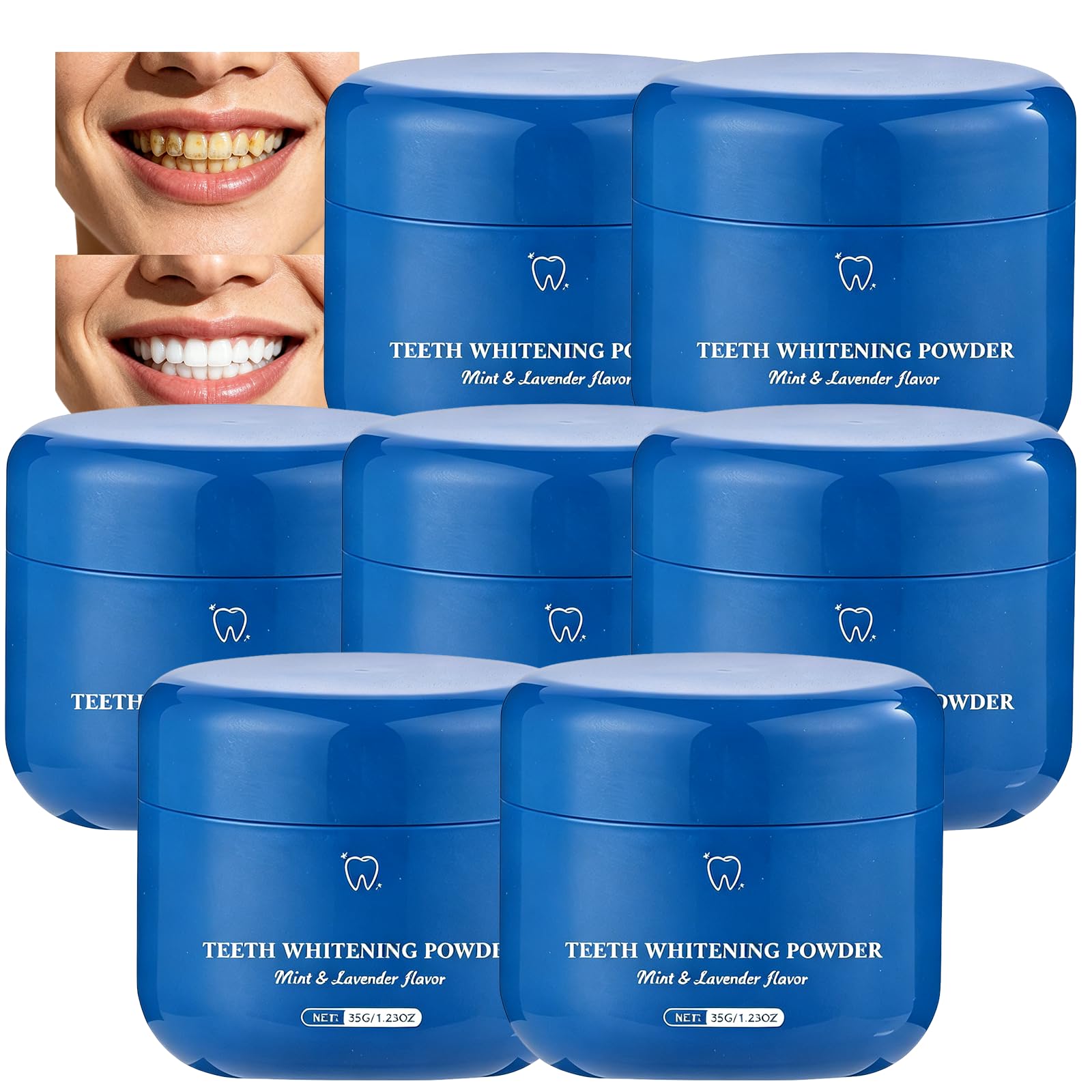 Parly Brightening Deluxe Remineralizing Tooth Powder, Nano Hydroxyapatite Whitening Powder, Gentle Smiles Dental Care Dust, Nano Mineral Tooth Powder, Safe toothpaste Nursing powder (7Stück)