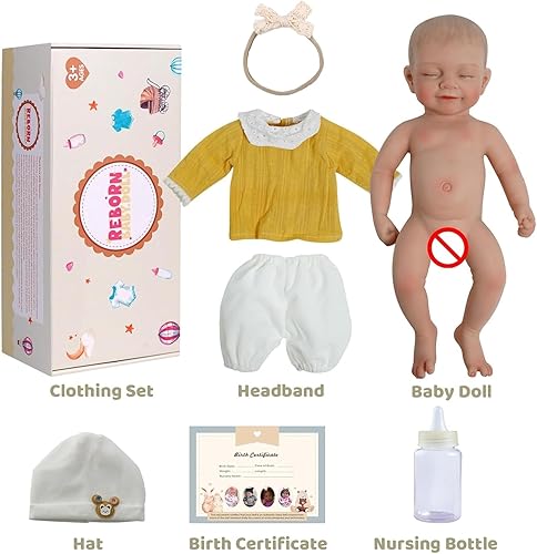 Miniatura 6 de BABESIDE Muñecas de bebé Reborn de silicona de cuerpo completo, 12 pulgadas (peso 3 libras) de silicona completa con peso realista, muñeca de bebé