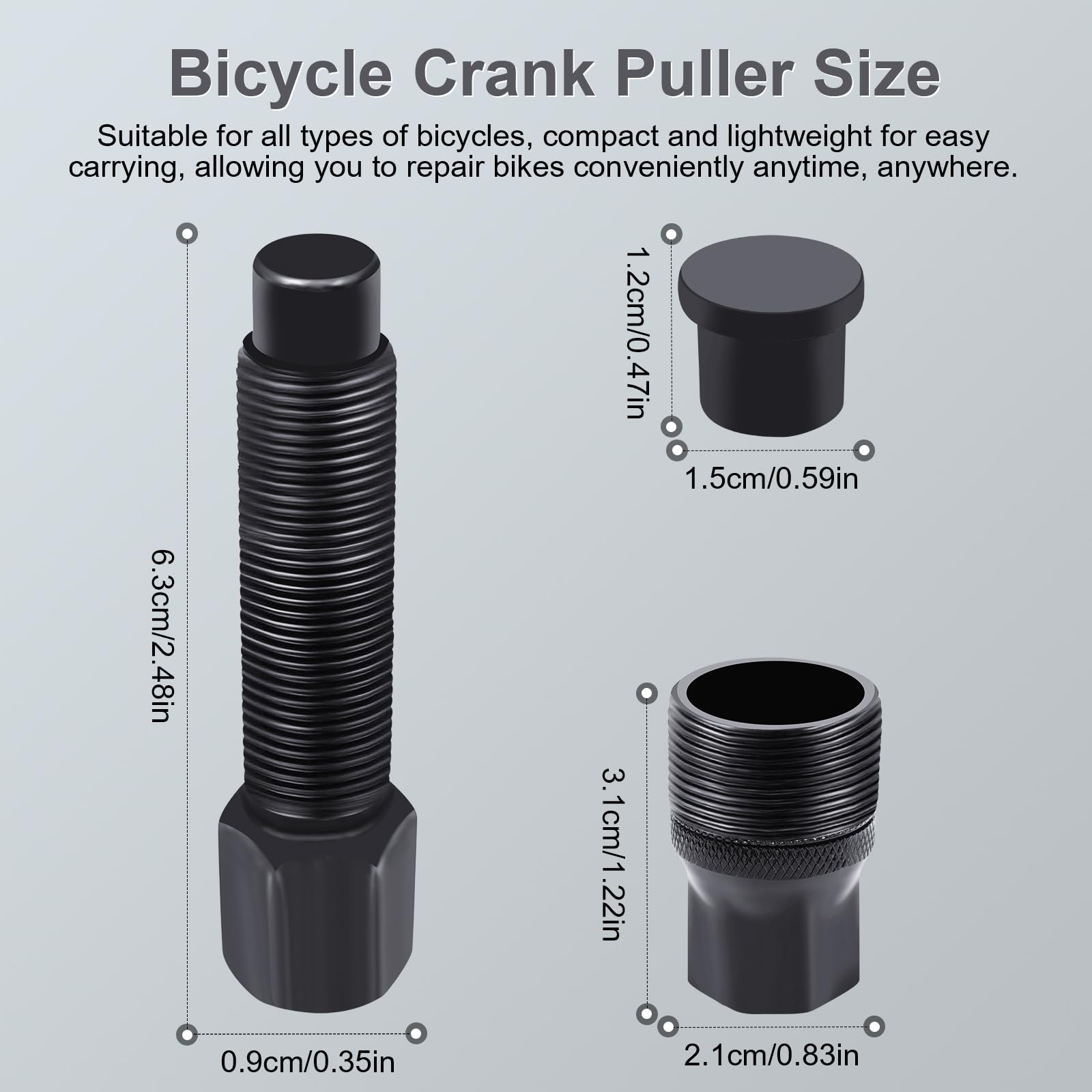 Crank Puller, Bike Crank Removal Tool, Crank Puller Bike Tool for Square Taper and Splined Cranks,Bike Crankset Arm Removal Tool for Maintenance, Repair, Cycling Power Bottom Bracket Tool