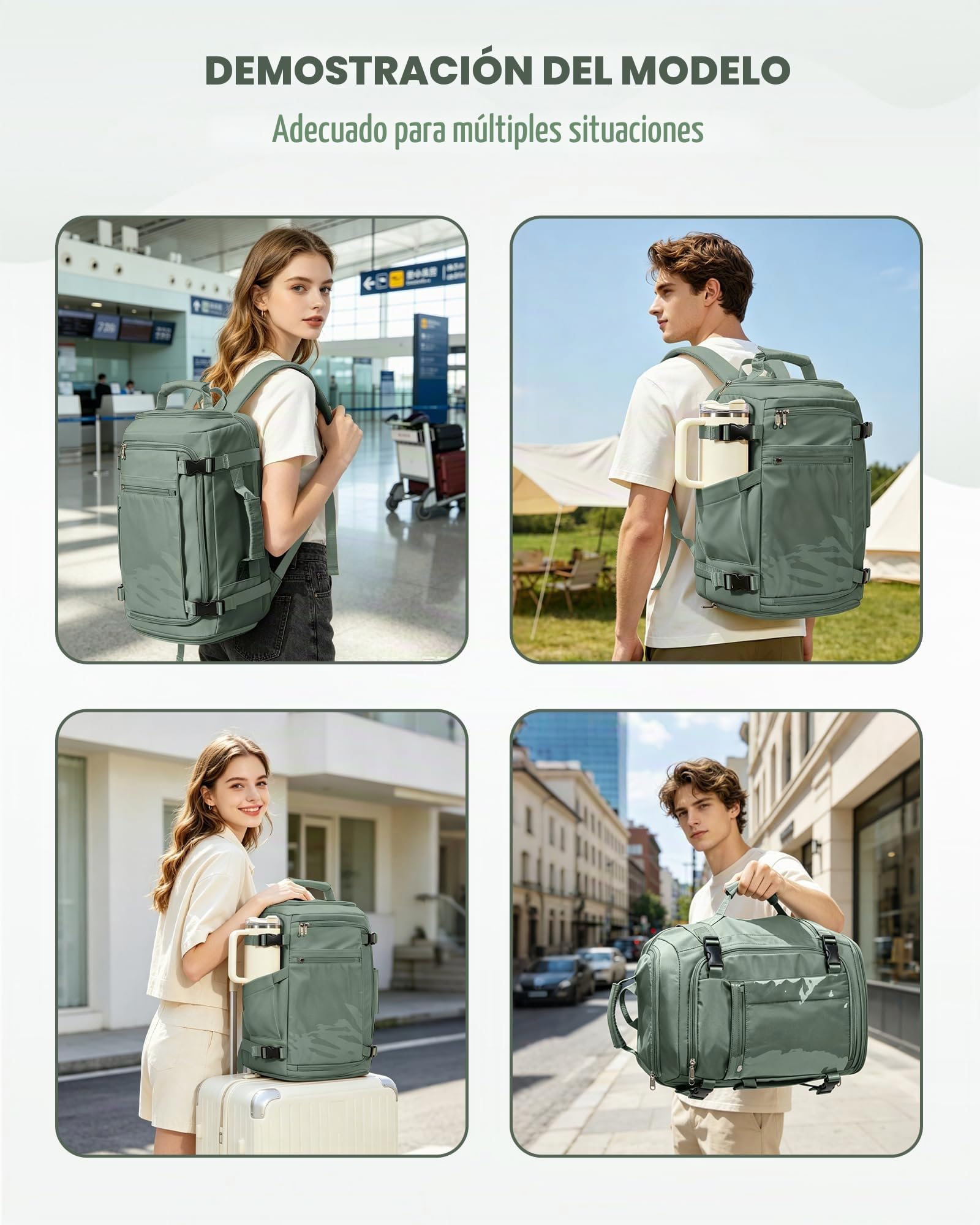 SZLX Mochila al Vacío con Bomba Equipaje de Mano 40x30x20 Ryanair Vueling Wizzair Mochila Viaje Cabina Avion 40x20x25 Mujer Maletas de Viaje Cabina 45x36x20 Easyjet Mochila Portatil con USB Hombre