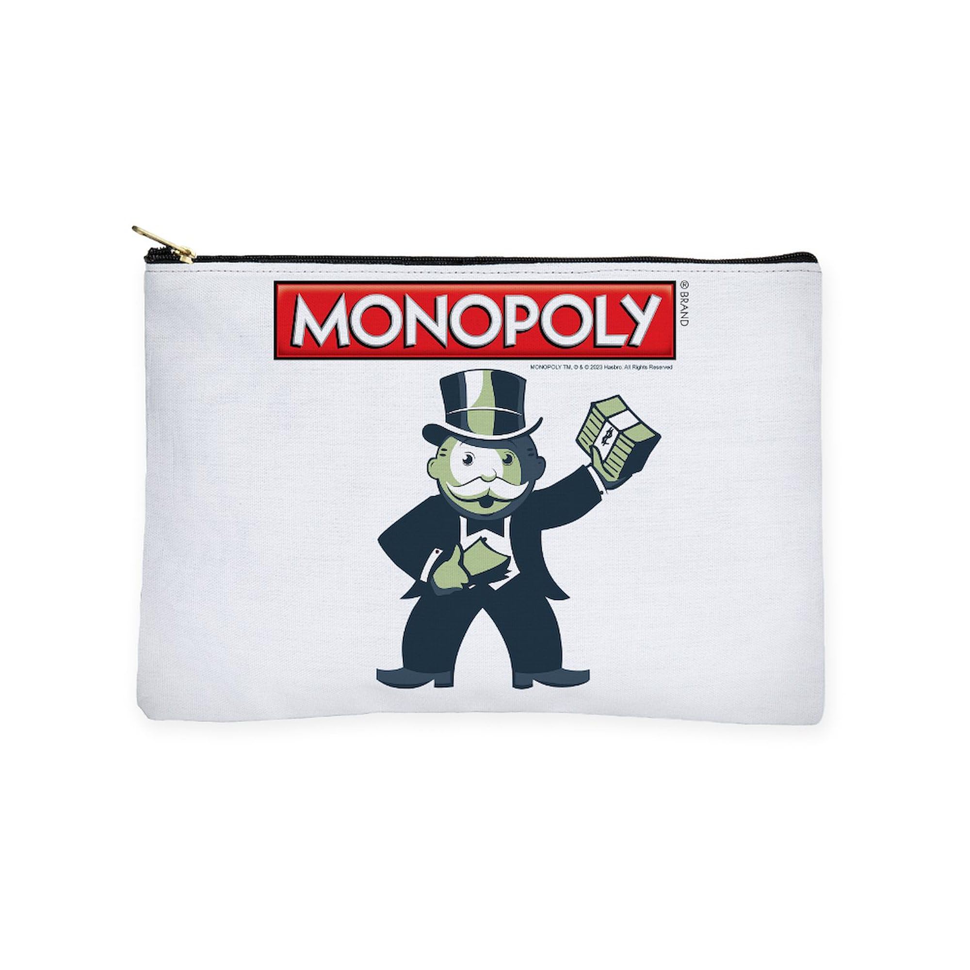 CafePress Mr. Monopoly Cash Stacks Zipper Makeup Pouch, 8.5"x6"