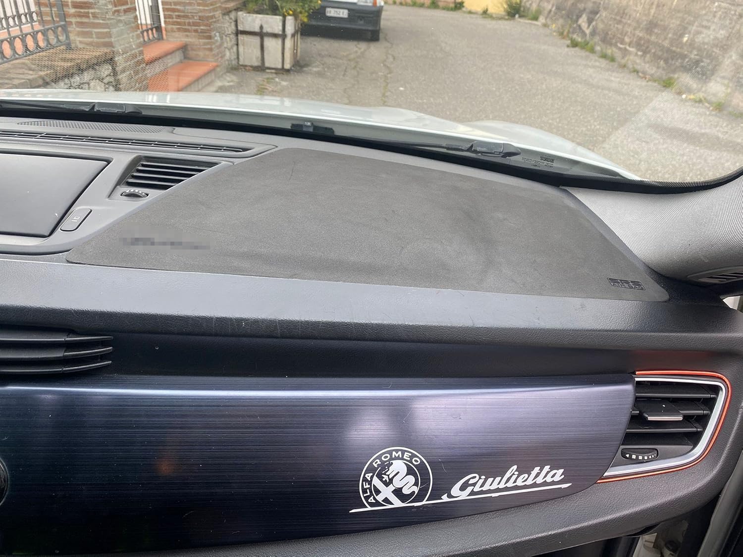 Generico Cover Airbag Compatibile Per Alfa Romeo Giulietta Grigio Nylon Copertura Esterna Completa Per Alfa Romeo Giulietta
