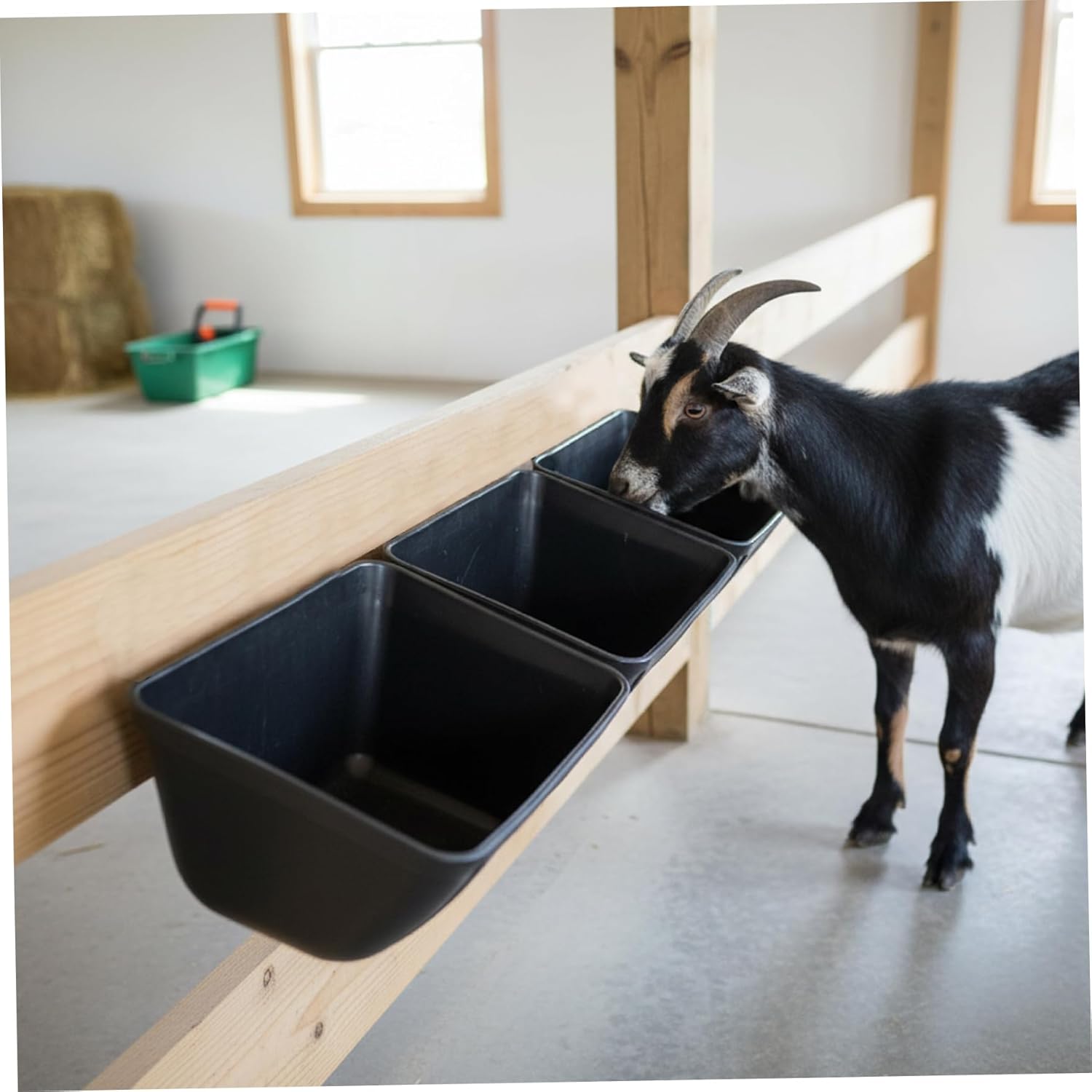 3 Pack HHanging Chicken Feeder, Poultry & Livestock Trough with Clips & Screws Multi-Purpose Plastic Goat/Chicken/Duck Feeder & Waterer Hanging