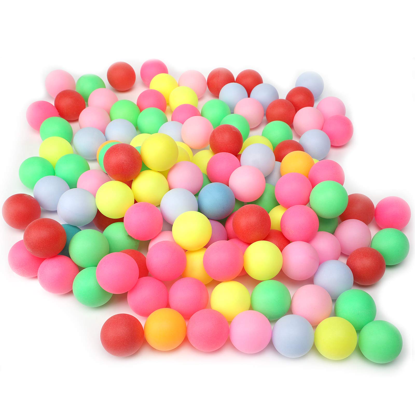 KEVENZ 60-Pack Ping Pong Balls, Assorted Color Table Tennis Balls, Multi-Color Pong Balls for Pong Games, Arts and Craft, Party Decoration and Pet Toy