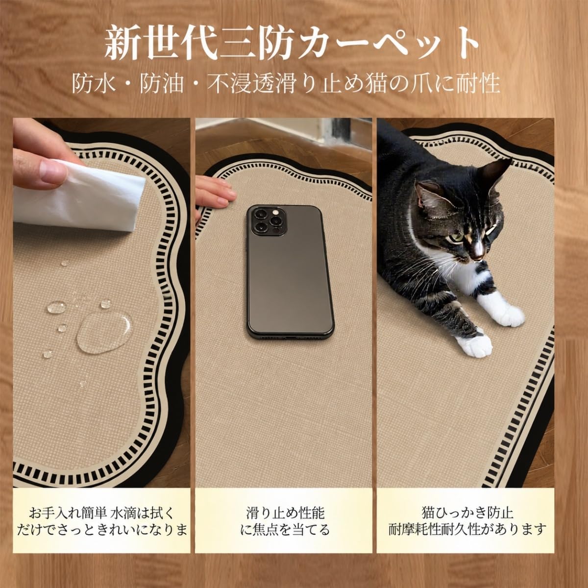 Kabisori玄関マット 室内 おしゃれ 洗える バスマット 玄関マット 屋内 吸水 速乾 滑り止め ふかふか 厚手 ドアマット 泥落とし オールシーズン 室内用 廊下マット 足拭きマット 抗菌 防臭 丸洗い (ダークブラウン, 50x80)