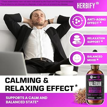 Valerian Root Supplement - Valerian Root Tincture Nervous System Support 2 Fl oz