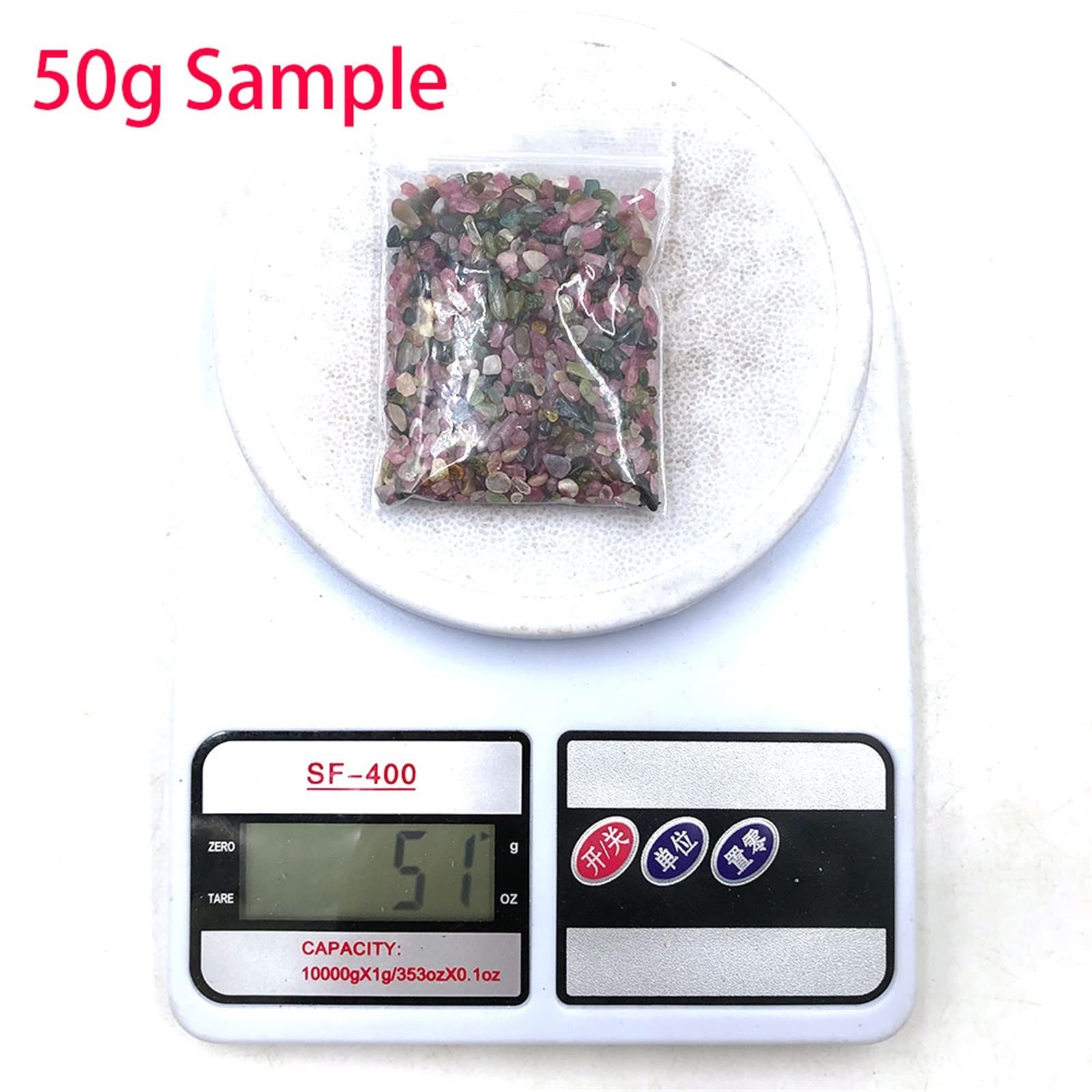 50 g Packung Natürliche Bunte Turmalin-Kristalle Chips Kies Quarz Stein Aquarium Home Room Dekoration DIY Home Sammlungen