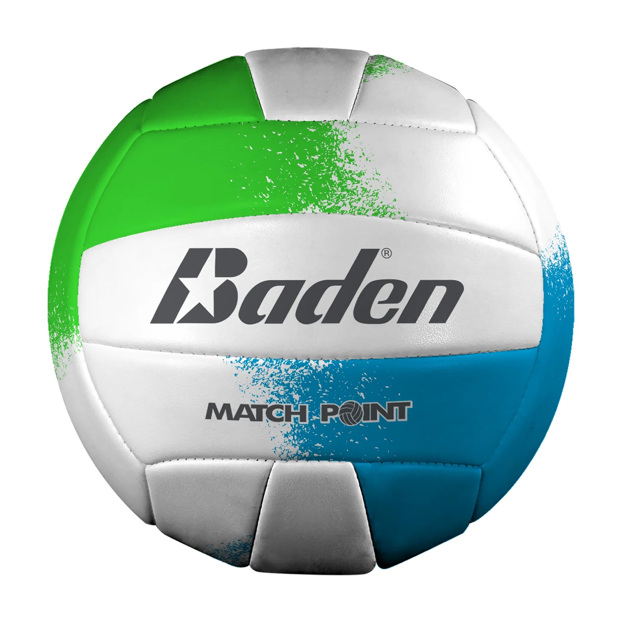 Baden Match Point Cushioned Synthetic LeatherOutdoor Recreation Backyard Volleyball + College Camp Ball All Ages Official Size 5