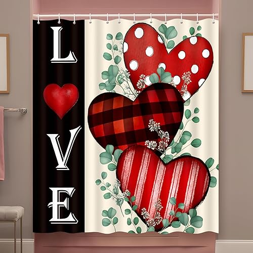 Vista 9 de Cortina de ducha de conejo de Pascua para baño, decoración de huevos, decoración del hogar de primavera con 12 ganchos de 72 x 72 pulgadas